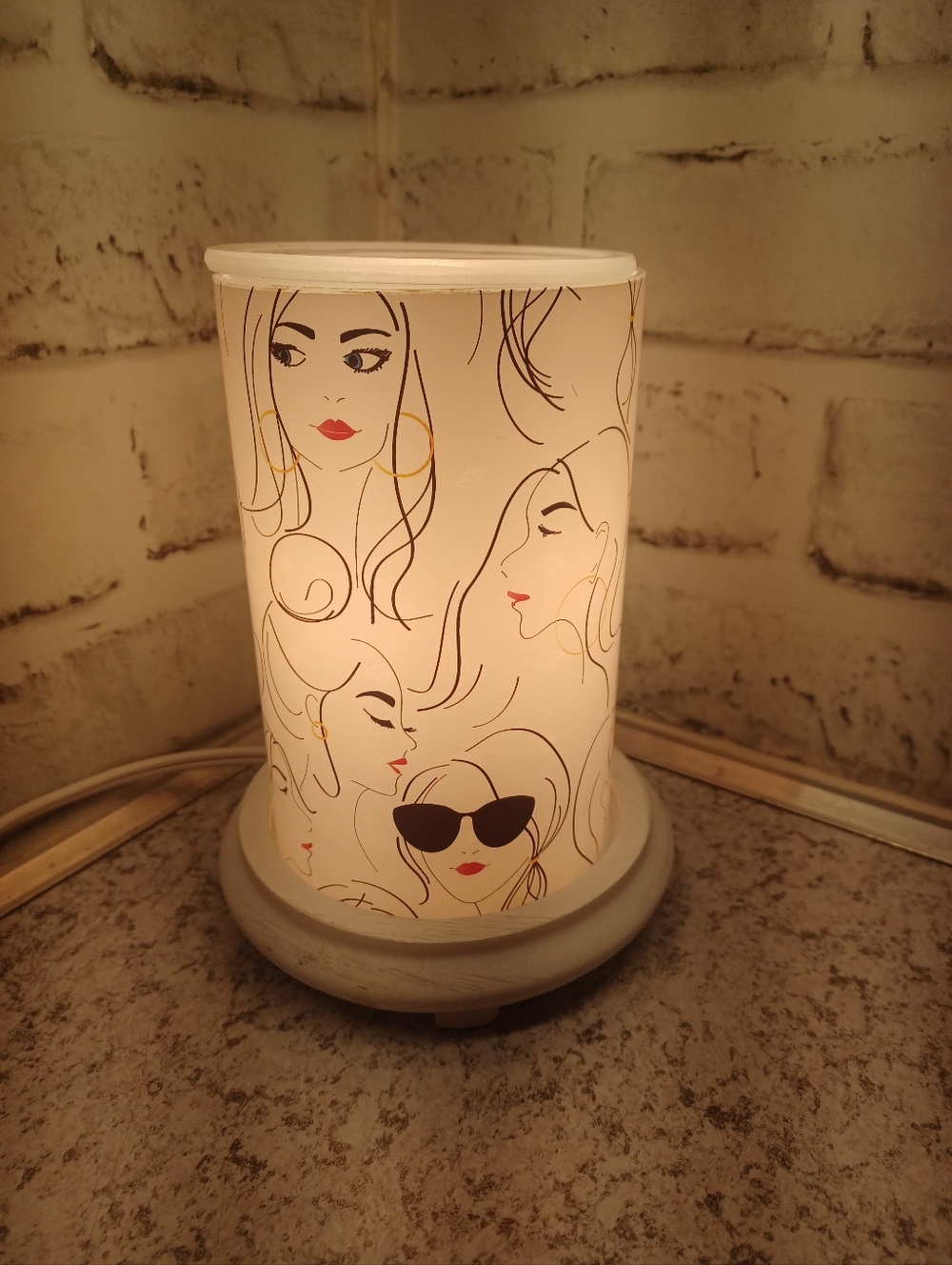 Sassy N' Classy Simmering Lights Wax Warmer Pink Zebra WHITE base Queen